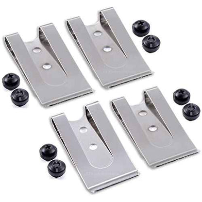 HolsterSmith Universal Metal Belt Clip - fits up to 2.0 inch Belts - Nickel & Black Finish ? with Mounting Hardware