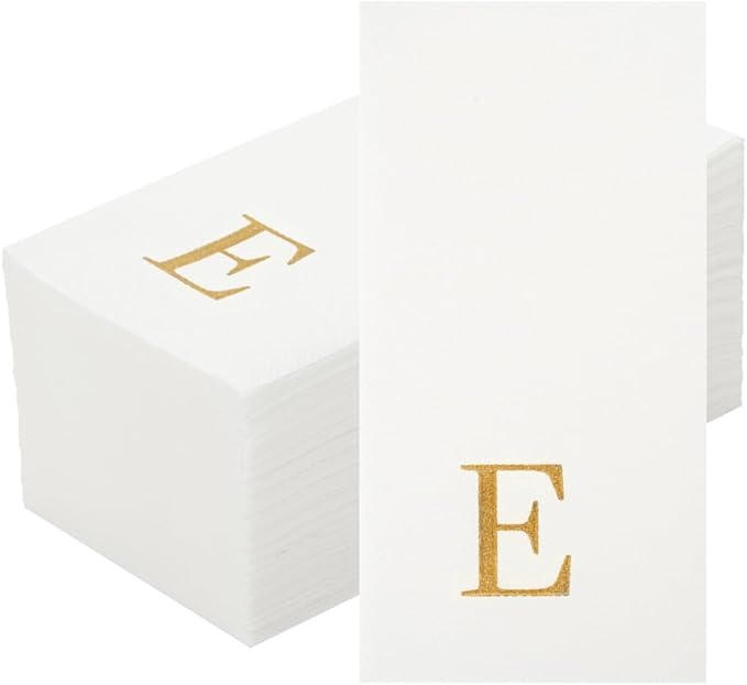Luxenap 15.8 X 7.9 Inch Linen-Feel Guest Towels, 50 Lettered Hand Towels