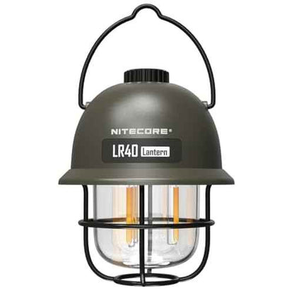 NITECORE LR40 Multifunct al Rechargeable Camping Lantern 100 Lumens w/Eco-Sensa USB C Charging Cable - Green