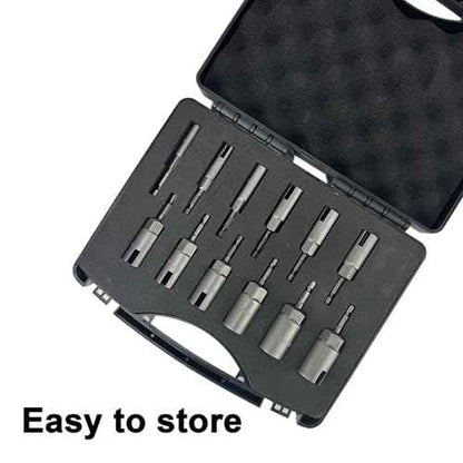TR TOOLROCK Wing Nut Driver 12pcs, 1/4¡± Hex Shank Wing Nut Driver Bit Socket Wrenches Tools Set, with EVA Storage for Wing Nuts, Hex Bolts, Butterfly Nuts, C Hooks, Eye Bolts and Wire Twisting