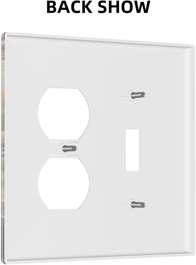 Decorative Art Light Switch Covers Lake & Pagoda in Fall 2 Gang Single Toggle Duplex Combination Electrical Faceplate Switchplate Wall Plate for Home Decor