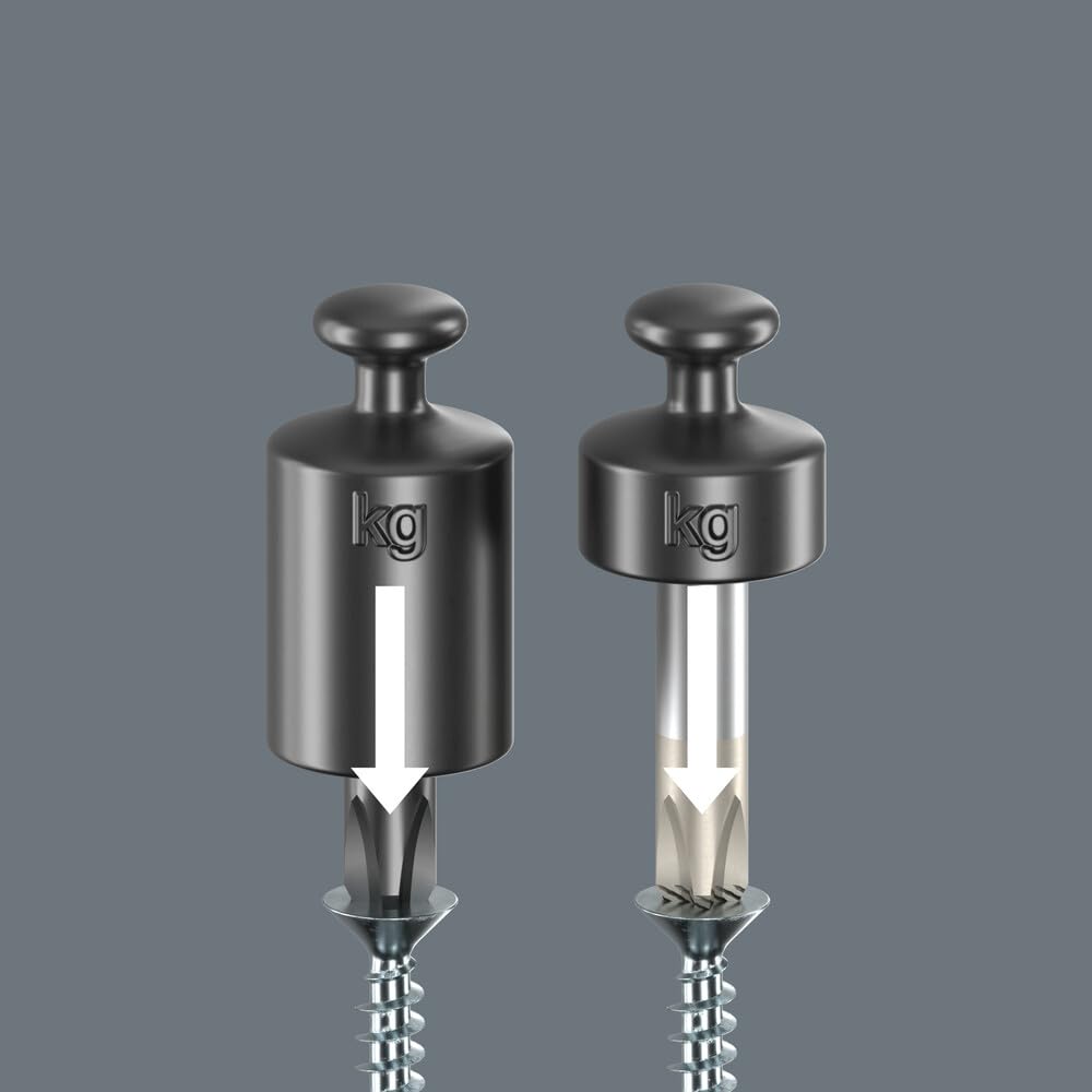 Wera - 5105650001 Kraftform Plus 334/6 Screwdriver Set with Rack and Lasertip, 6-Pieces, Multicolor, Slotted: 6.5x150mm, 3x80mm, 4x100mm, 5.5x125. Phillips: PH1x80, PH2x100