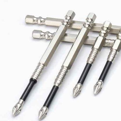 PH2 Phillips Bits Set High Magnetic Cross Head Drill Bit Phillips Screwdriver Drill Bit Set Anti-Slip Alloy Steel 1/4 Hex Shank Impact Bits 6 Pack