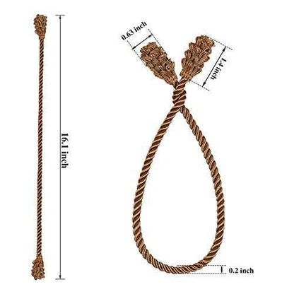 Shappy 6 Pieces Christmas Garland Banister Ties Christmas Decorative Reusable and Flexible Twist Ties for Garland, Banister Home Decoration (Brown)