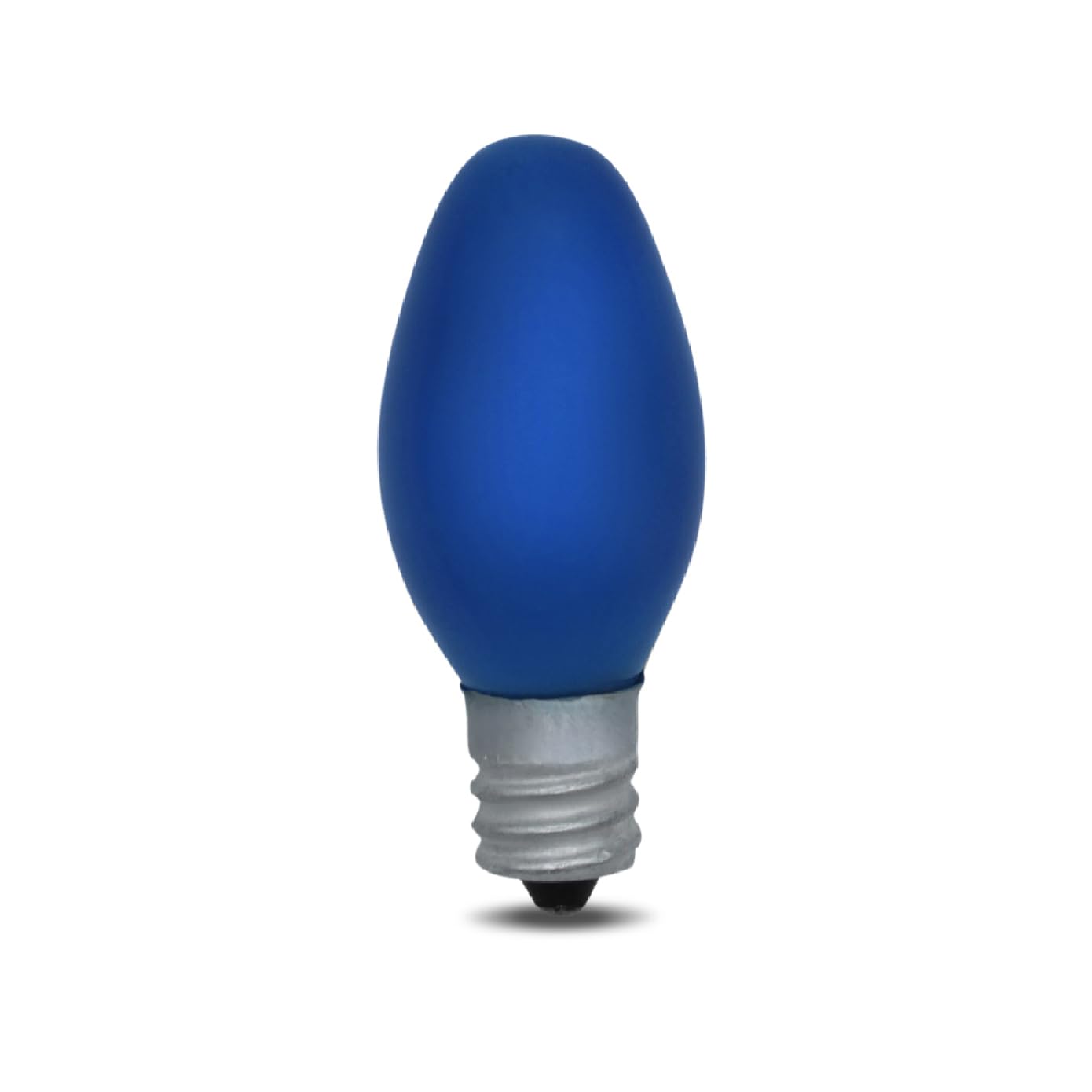 lumenivo 4W Replacement C7 Ceramic Blue Bulb 120V Incandescent Light Bulb for Holiday Decor, Small Night Light, Baby Showers, Christmas Bulbs - E12 Candelabra Base - 2 Pack