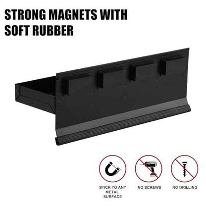 Mayouko Magnetic Tool Tray 12"x4.5"x1.25", Parts Organizer for Cabinets, Boxes, Chest, Garage Magnetic Side Toolbox Holder Shelf