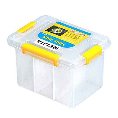 MEIJIA Plastic Tool Organizers With Removable Dividers,Plastic Storage Organizer Box (7.5")