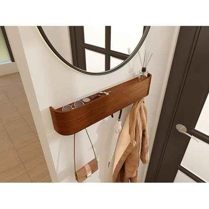 OLEEK Wall Coat Rack - Wall Shelf with Hooks - entryway Hooks - entryway Shelf - Modern Coat Rack - Wooden Coat Rack Wall Mount for Home Decor - Wooden Mount for Home Decor - Jacket Hanger