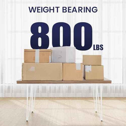 SMARTSTANDARD 28 Inch Hairpin Table Legs, 3 Steel Rods 1/2 Inch Pipe Diameter, 800lbs Load Capacity, Mid-Century Style for Coffee Table, Side Table, Night Stand (White, 4PCS)