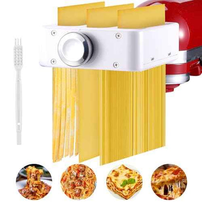 Pasta Maker Attachment for KitchenAid Stand Mixers 3-in-1 Stainless Steel Pasta Roller, Spaghetti/Fettuccine Cutter for KitchenAid Mixer Accessories & Pasta Press? by Gomen