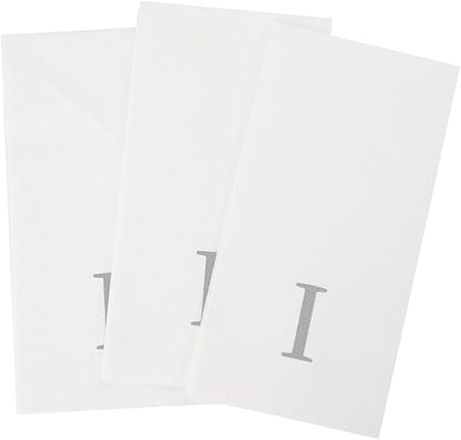 Luxenap 15.8 X 7.9 Inch Linen-Feel Guest Towels, 50 Lettered Hand Towels