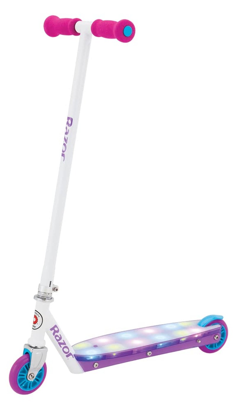 Razor Party Pop Kick Scooter - Multi-Color LED Light-Up Deck, Lightweight Steel Frame, for Kids Ages 6 and Up
