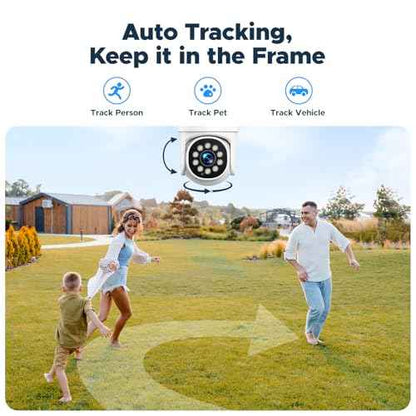Security Cameras Wireless Outdoor, 350¡Æ Pan & 90¡Æ Tilt CCTV Camera with Auto AI Motion Detection & Spotlight Siren Alarm, WiFi Surveillance Indoor Home Camera, Color Night Vision, 2-Way Talk