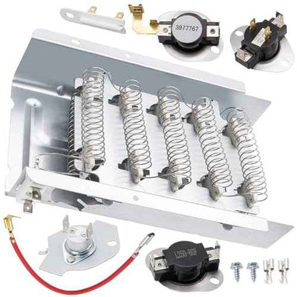 Dryer Heating Element Kit Replace for Whirlpool WED7300DW1 WED7300DW0 WED7000DW1 WED6200SW0 WED7000DW2 WED7000DW0 WED5600SQ0 WED6200SW1 WED5320SQ0 WED5321SQ0 WED5500SQ0 WED5510VQ0