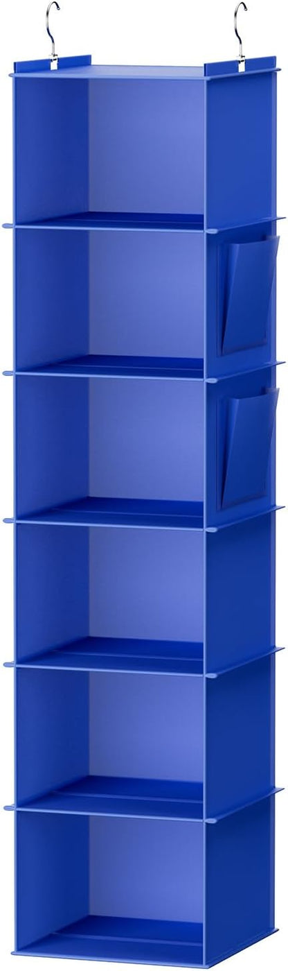 YOUDENOVA Hanging Closet Organizer, 6-Shelf Closet Hanging Storage Shelves