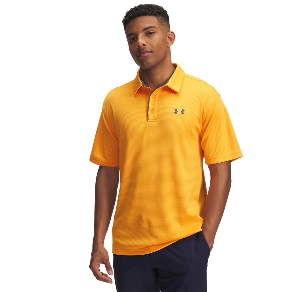 Under Armour Men's Tech Golf Polo, (793) Squad Orange / / Pitch Gray, 4X-Large Tall