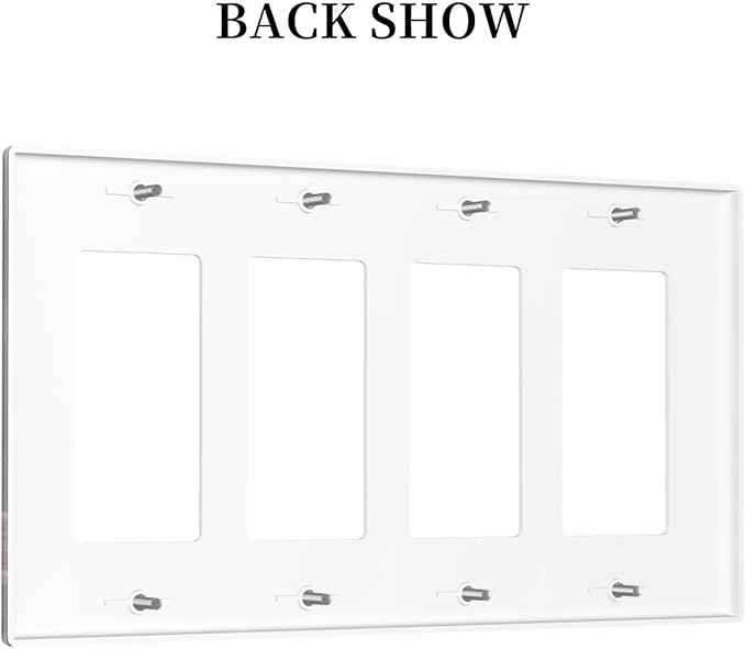Decorative Art Light Switch Covers Seaside Window View 4 Gang Rocker Decora Outlet Covers Electrical Faceplate GFCI Wall Plate for Home Decor