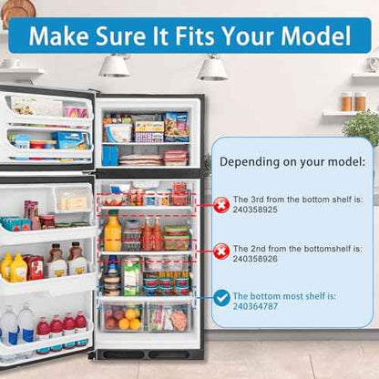 240364787 Refrigerator Crisper Drawer Cover Frame Crisper Pan Cover Compatible with Frigidaire Refrigerator-Replaces 240364714, 240364725, 240364778, 240364794