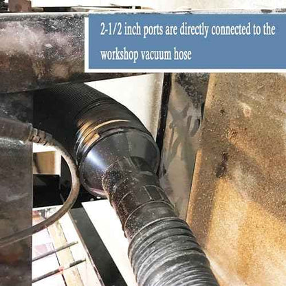 4 Inch Hose to 2-1/2 Inch Dust Collection Hose Cone Reducer Attachment for Dust Collection on Power Tool and Vacuum, Dust Collection Reducer Fitting with 2 Stainless Steel Hose Clamps
