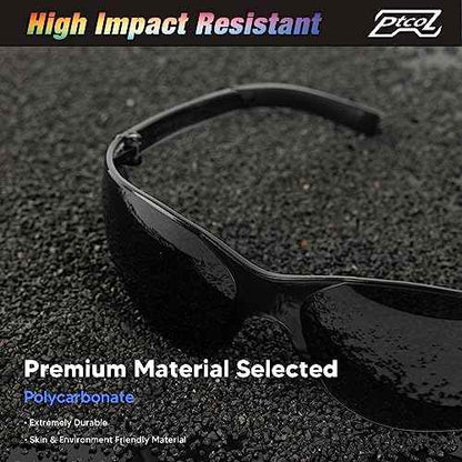 24 Pack of Smoke Safety Glasses Bulk ANSI Z87.1 Scratch Resistant Polycarbonate Tinted Protective Eyewears for Women Man Lab Goggles UV Protection