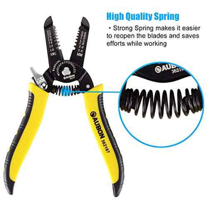 2-Pack 10-22 AWG Wire Stripper, Wire Cutter, Gauge Stripper, Wire Stripping Tool and Multifunctional Hand Tool,Professional Handle Design And Refined Craftsmanship