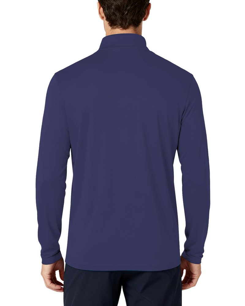Mens Long Sleeve Shirts 1/4 Zip Pullover Sweatshirts UPF 50+ Sun Protection Wicking Moisture Dry Fit Lightweight Golf Workout Gym Running Casual Athletic Tops Navy Blue L