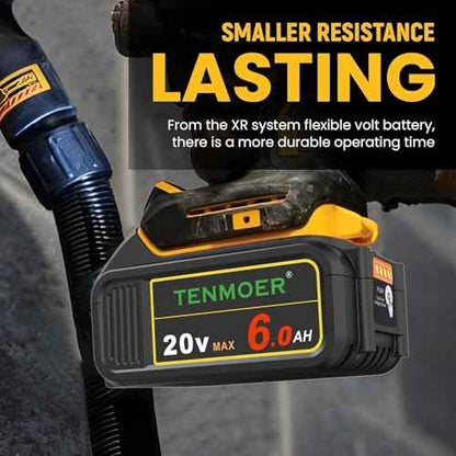 2-Pack 6000mAh Compatible with Dewalt 20V Battery Replace for DCB201 DCB203 DCB204 DCB206 DCB208 Apply to Dewalt Cordless Tools