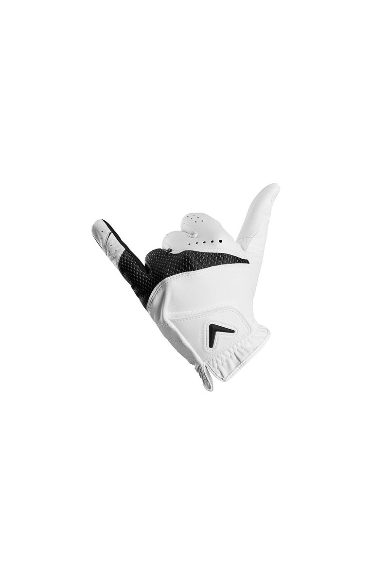 Callaway Golf Weather Spann Glove (Worn on Right Hand,White,Small,Cadet (Short Fingers))