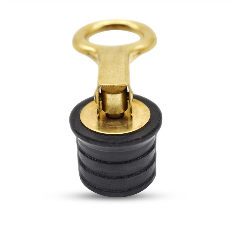 MARINE CITY Brass Snap Handle Drain Plug, Durable & Strong, Easy to Use, Sturdy with Fine Finish, Innovative Design for Boats, Yachts, Kayaks & Marine Use