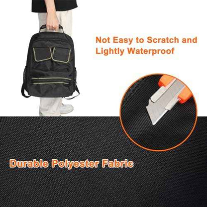 HARFINGTON Tool Backpack Tools Organizer Multipurpose Multifunction Pockets ToolBag for Men Women with Adjustable Shoulder Strap