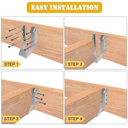 [50 Pack] 2x6 Joist Hanger, 18 Gauge LU28 Galvanizing Face Mount Joist Hangers, Wood Hurricane Ties, Rafters Tie