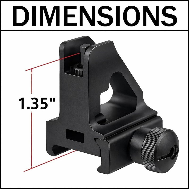 Detachable Low Profile Front Tower for .223 5.56 - Flip-Up Compatible Tactical Rifle | Weaver Rail
