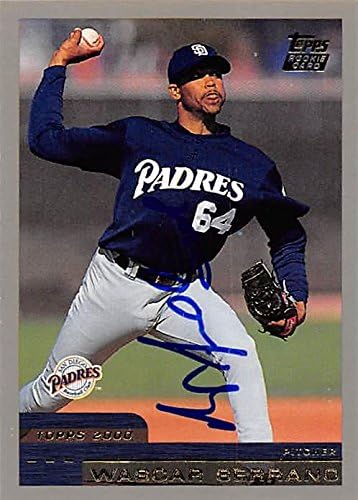 Sports Memorabilia Autograph Warehouse 249445 Wascar Serrano Autographed Baseball Card - San Diego Padres FT 2000 Topps - No. T57 Rookie