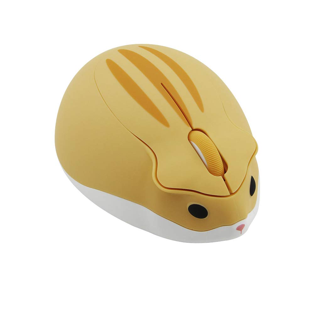 Wireless Mouse Cute Hamster Shape Less Noice Portable Mobile Optical 1200DPI USB Mice Cordless Mouse for PC Laptop Computer Notebook MacBook Kids Girl Boy Men Women Adults School Office Gift (Purple)