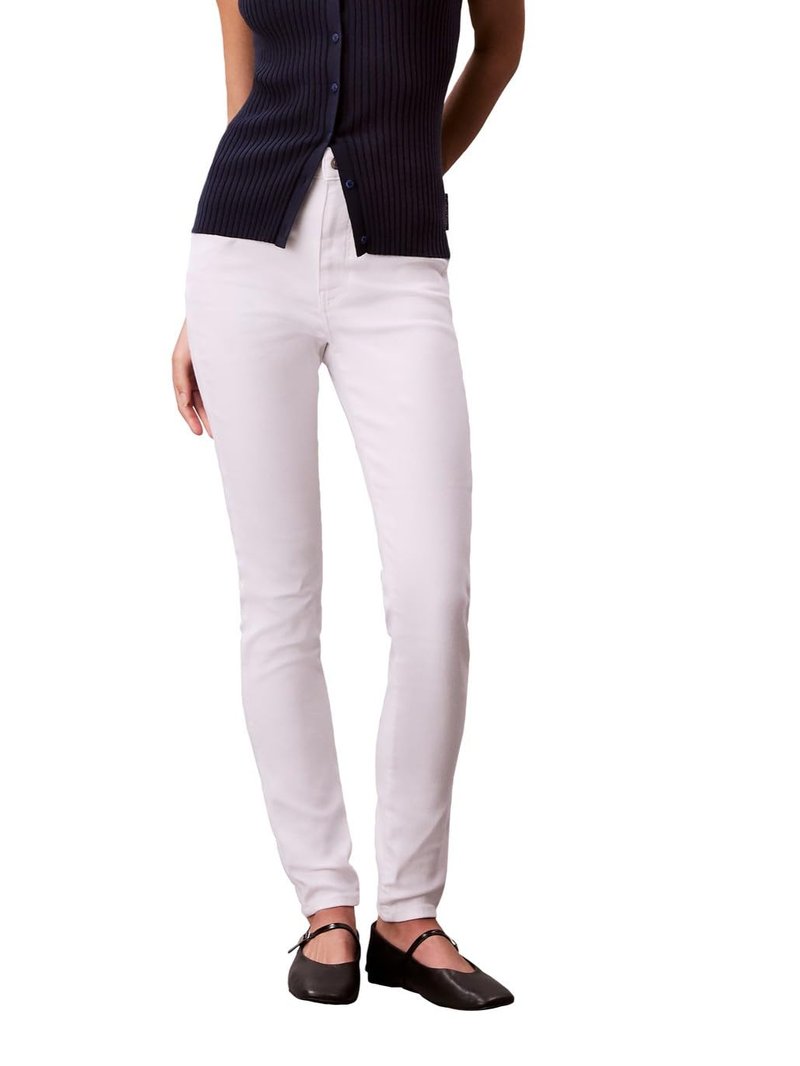 Calvin Klein Women's High Rise Skinny Fit Jeans Optic White