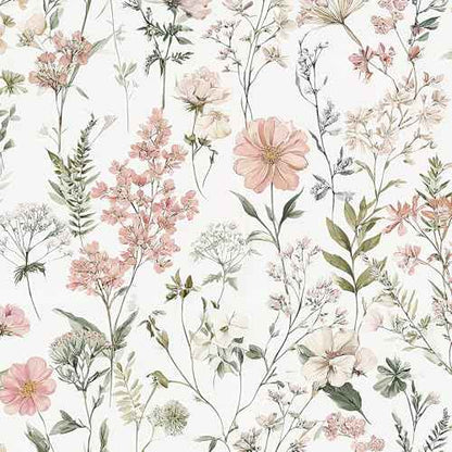 Orainege Pink Floral Peel and Stick Wallpaper Removable Self Adhesive Wallpaper 16.9inx118.1in Modern Wall Paper for Bedroom Bathroom Green Leaf Contact Paper for Cabinets