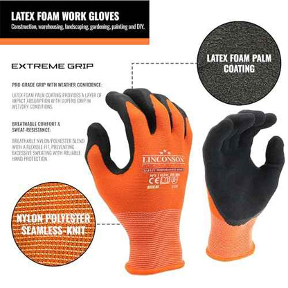linconson 12 Pack Safety Performance Series Construction Mechanics Work Gloves