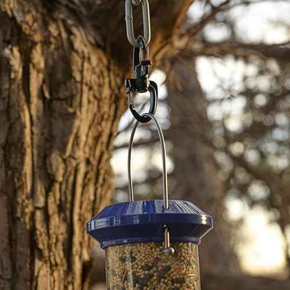 Nite Ize S-Biner Hook 'N Hold S-Hook, Stainless Steel S-Hook with Clip, Holds Keys Tumblers and More, Small 2 Pack