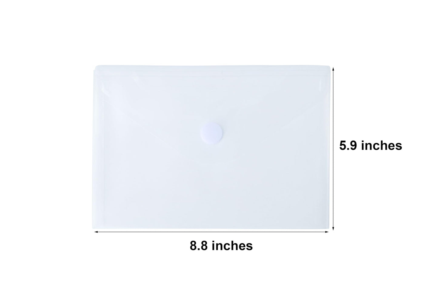YESSART 5.5’’ x 8.5’’ Clear Plastic Envelopes Cutting Dies Stencil Crafts Paper File Index Cards Holder 20 Pack Hook Loop Closure