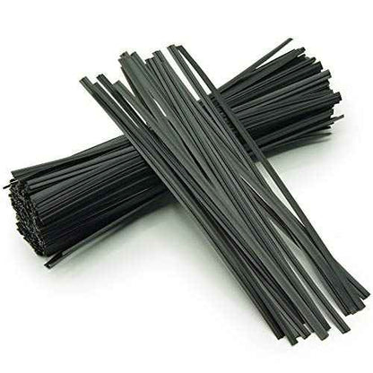5 inches Twist Ties Pack of 250 - Premium Quality Reusable Black Plastic Coated Ties for Household and Office use