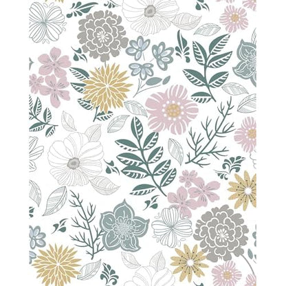 Rugreat Modern Floral Peel and Stick Wallpaper Boho Flower Leaf Contact Paper for Cabinets and Drawers Self Adhesive Removable Wallpaper for Bedroom Bathroom Waterproof Multicolor 78.8inL 17.3inW