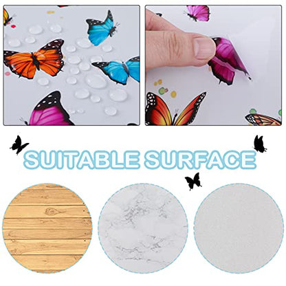 Chinco Inspirational Quote Wall Decals Butterfly She Believed She Could So Did Wall Stickers Positive Sayings Vinyl Stickers for Women Graduation Back to School Bedroom Living Room Office Classroom
