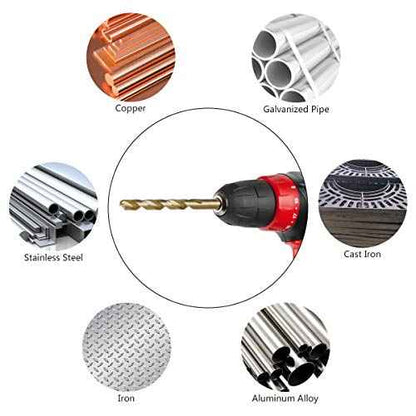 1/8" Cobalt Drill Bits 10Pcs - BAIDETS M35 1/8 Inch HSS Metal Twist Drill Bits Set for Hard Metal, Stainless Steel, Cast Iron and Other Hard Materials