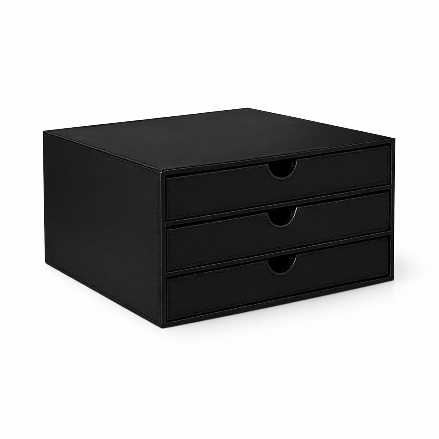 UnionBasic Document Organizer, 3-Drawer File Cabinet Document Storage Box, Office Desktop Filing Organizer, Black