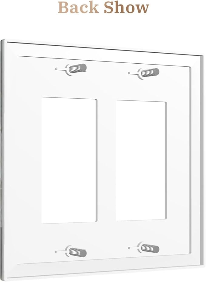 Decorative Art Light Switch Covers Butterflies & Peonies 2 Gang Dual Rocker Outlet Switch plate Faceplate GFCI for Home Decor
