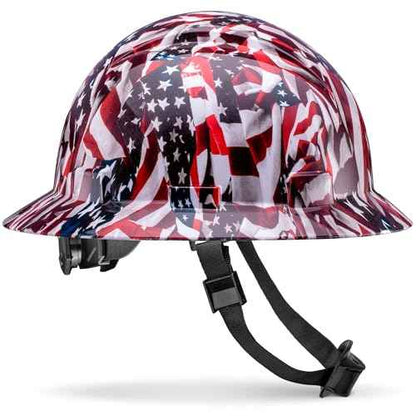 ACERPAL Full Brim Non-Vented Tattoo/Skull Design Matte Finish OSHA Hard Hat with 6-Point Suspension