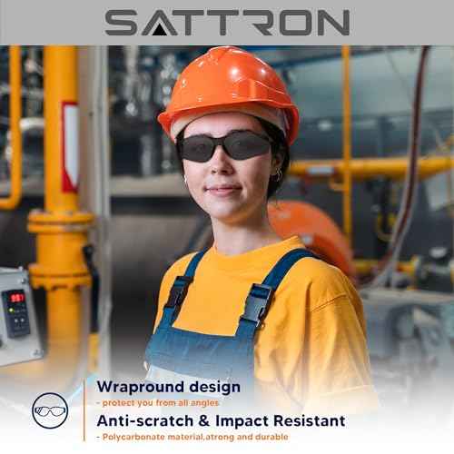 Tinted Safety Glasses Bulk 24 Pack, UV Protective Safety Sunglasses for Men Women, ANSI Z87.1 Scratch & Impact Resistant Eye Protection, Ideal for Construction, Shooting, Lab