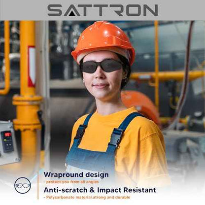 Tinted Safety Glasses Bulk 48 Pack, Dark Smoke Lenses UV Protective Safety Sunglasses for Men Women, ANSI Z87.1 Scratch & Impact Resistant Eye Protection for Construction, Shooting, Lab