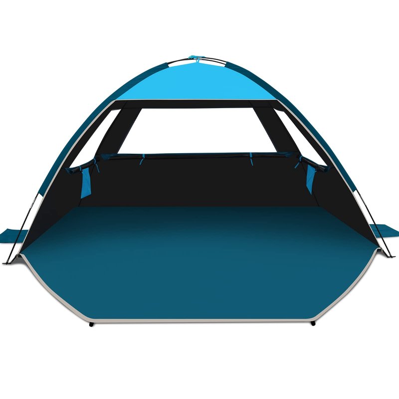 COMMOUDS Beach Tent Sun Shade for 3/4-5/6-7/8-10 Person, UPF 99+ Beach Sun Shelter Canopy Tent, Lightweight, Easy Set Up and Carry