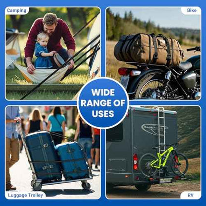 ROBLOCK 31" (20 Packs) Bungee Cords with Hooks Rubber Tarp Straps with 150% Max Stretch, 100% EPDM Bungee Cords with Metal Crimped S Hooks, Ideal for Securing Tarps, Cargo, Canvases, Weatherproof